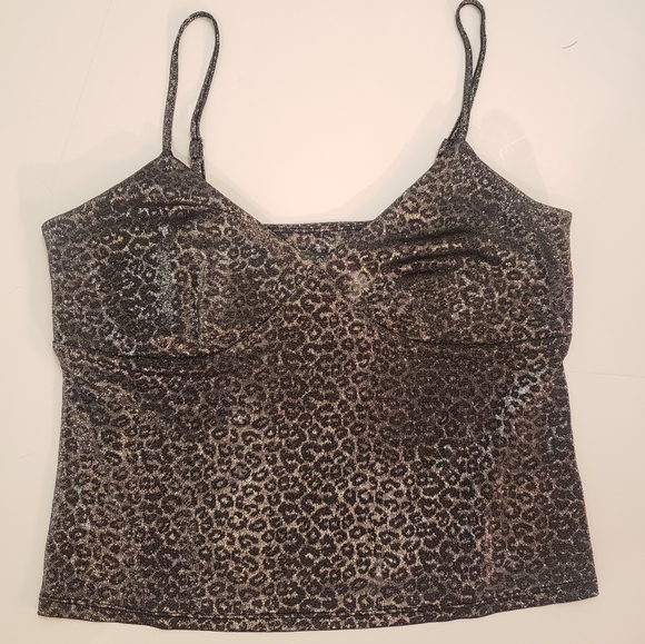 4/$25 🥂 Wild Fable Silver Animal Print Cami - Picture 2 of 4